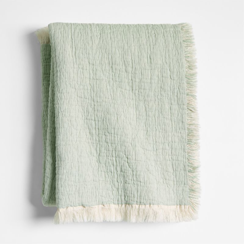 Supersoft Organic Cotton Gauze Verte Green Baby Stroller Blanket added by Spoak Member