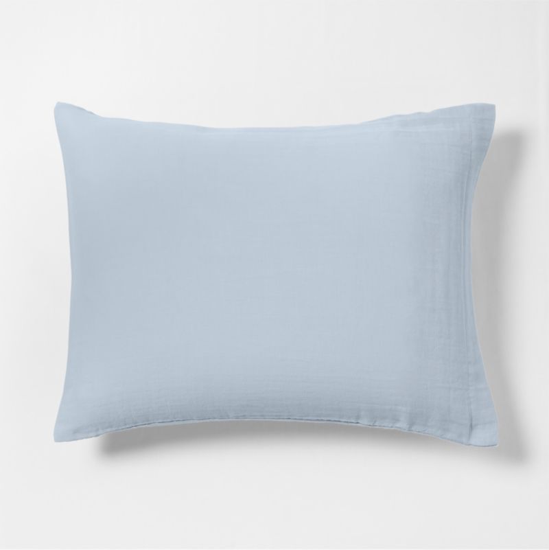 Supersoft Gauze Organic Cotton Sky Blue Standard Bed Pillow Sham added by Spoak Member