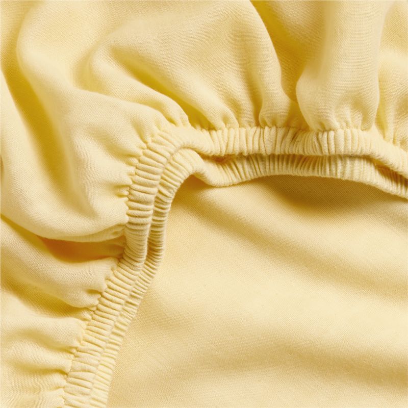 Supersoft Straw Yellow Organic Cotton Gauze Crib Fitted Sheet added by Spoak Member