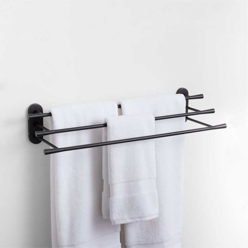 Tapered Matte Black Wall-Mounted Bathroom Towel Rack added by Spoak Member