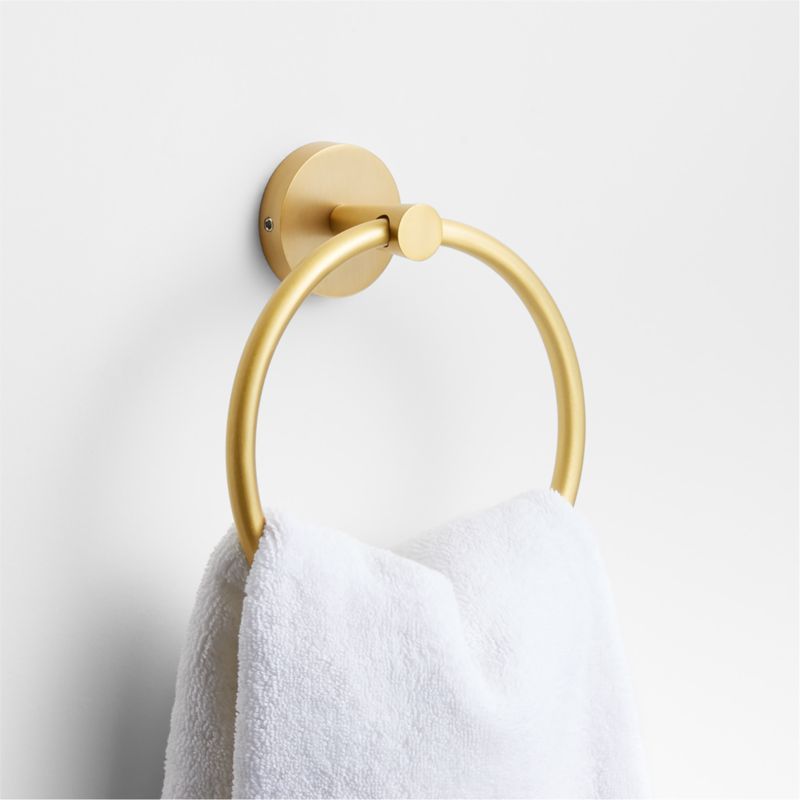 Tapered Brushed Brass Bathroom Hand Towel Ring added by Spoak Member