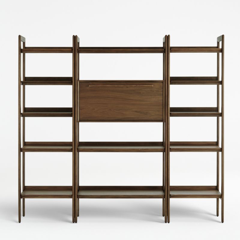 Tate 80" Walnut Bookcase Bar Cabinet with 2 Bookshelves added by Spoak Member