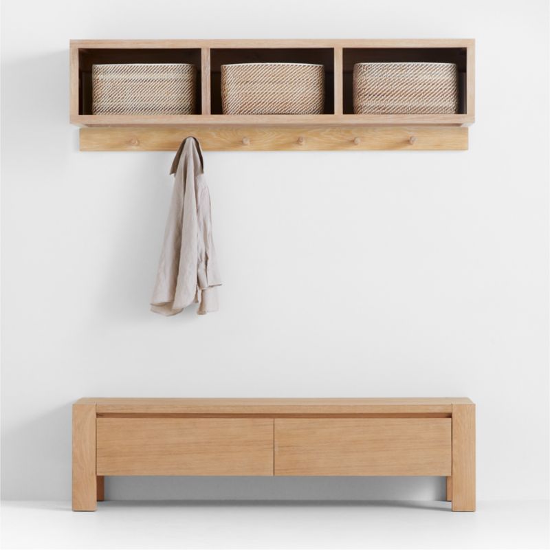 Terra Natural White Oak Wood 3-Piece Entryway Storage with Bench added by Spoak Member