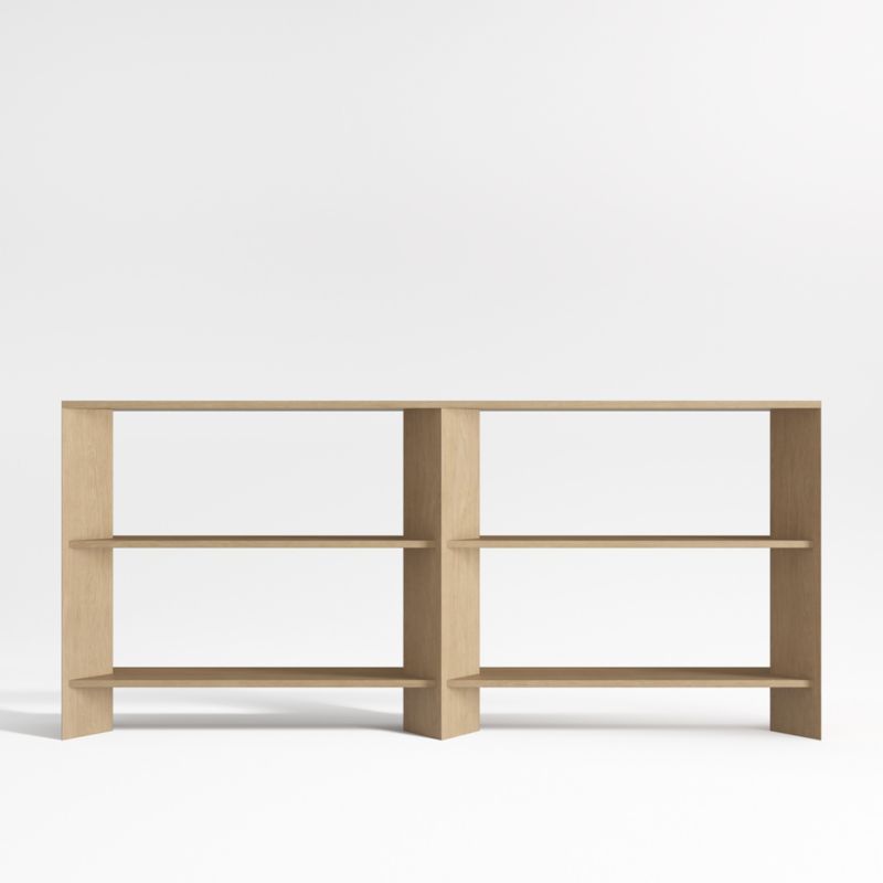 Terrazza 76" Natural Solid Oak Wood Open Storage Media Console added by Spoak Member