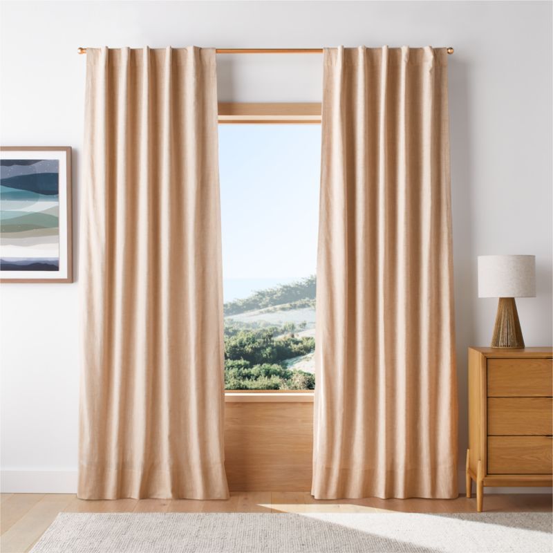 Elegant Pink Textural Organic Cotton Chambray Blackout Window Curtain Panel 44"x84" added by Spoak Member