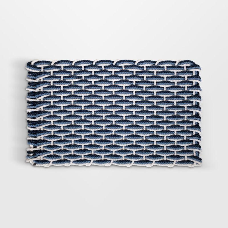 The Rope Co. Pearl, Glacier Bay, and Navy Indoor/Outdoor Handwoven Doormat 21x34" added by Spoak Member