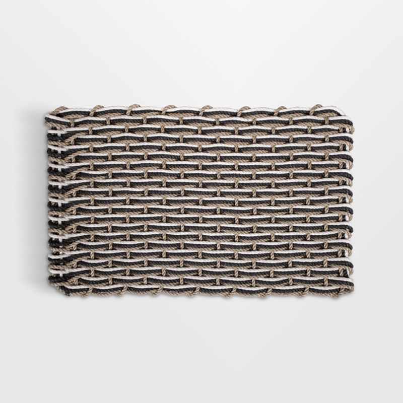 The Rope Co. Sand, Charcoal and Pearl Indoor/Outdoor Handwoven Doormat 21x34" added by Spoak Member