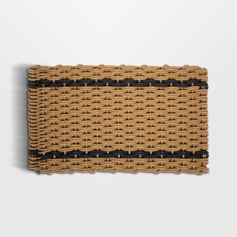 The Rope Co. White and Charcoal Stripe Indoor/Outdoor Handwoven Doormat 21x34" added by Spoak Member
