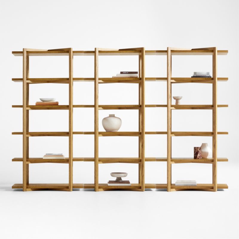 Thomas Barley Oak Wood Modular Bookcase, Set of 3 added by Spoak Member