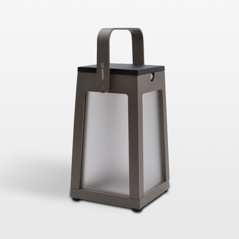 Tinka Taupe Aluminum Portable Solar LED Outdoor Lantern 10.5" added by Spoak Member