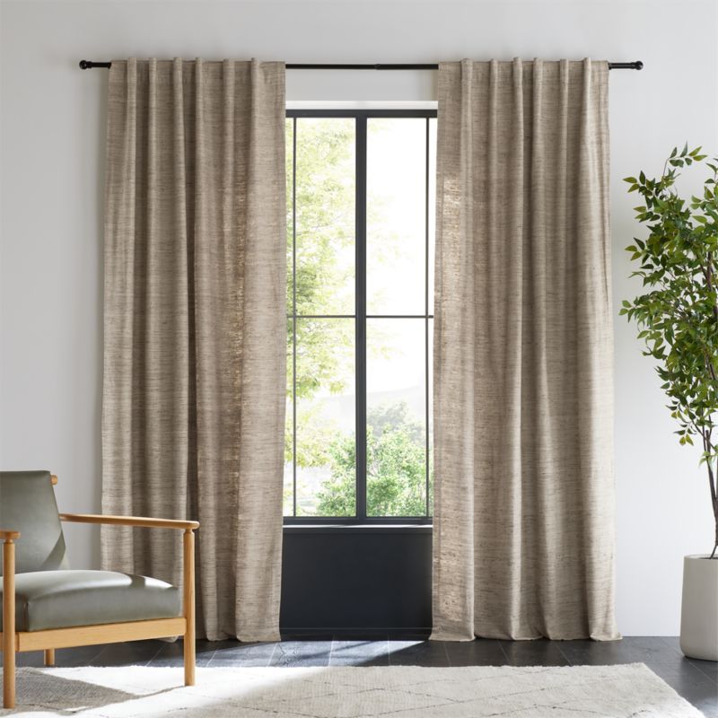 Trevino Warm Beige Cotton Silk Blend Window Curtain Panel 52"x96" added by Spoak Member