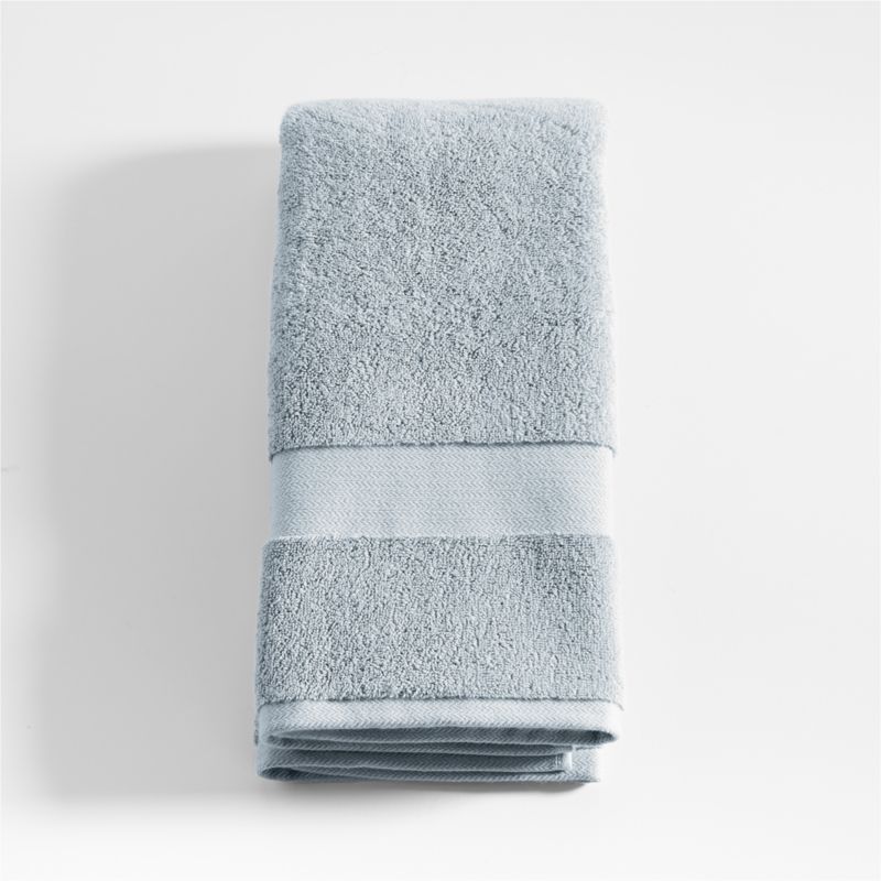 Organic Turkish Cotton Mist Blue Hand Towel added by Spoak Member