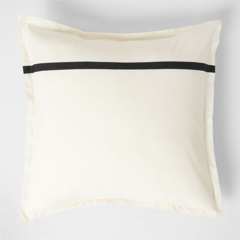 Favorite Organic Cotton Percale Tuxedo Stripe Ink Black Euro Bed Pillow Sham added by Spoak Member