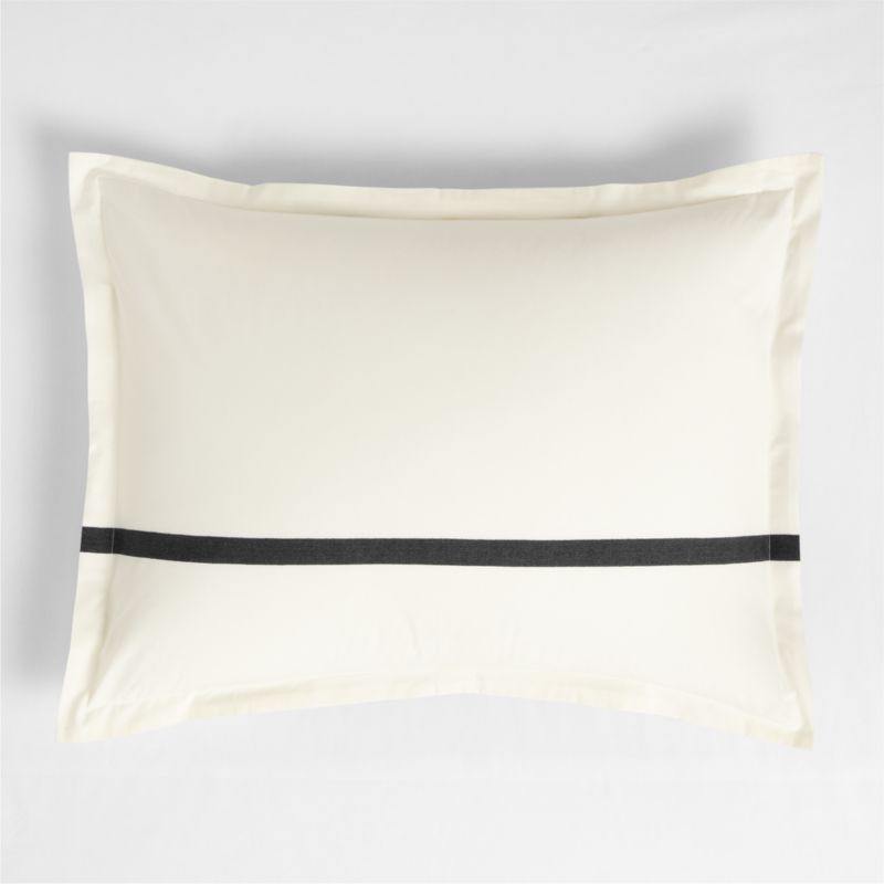 Favorite Organic Cotton Percale Tuxedo Stripe Ink Black Standard Bed Pillow Sham added by Spoak Member