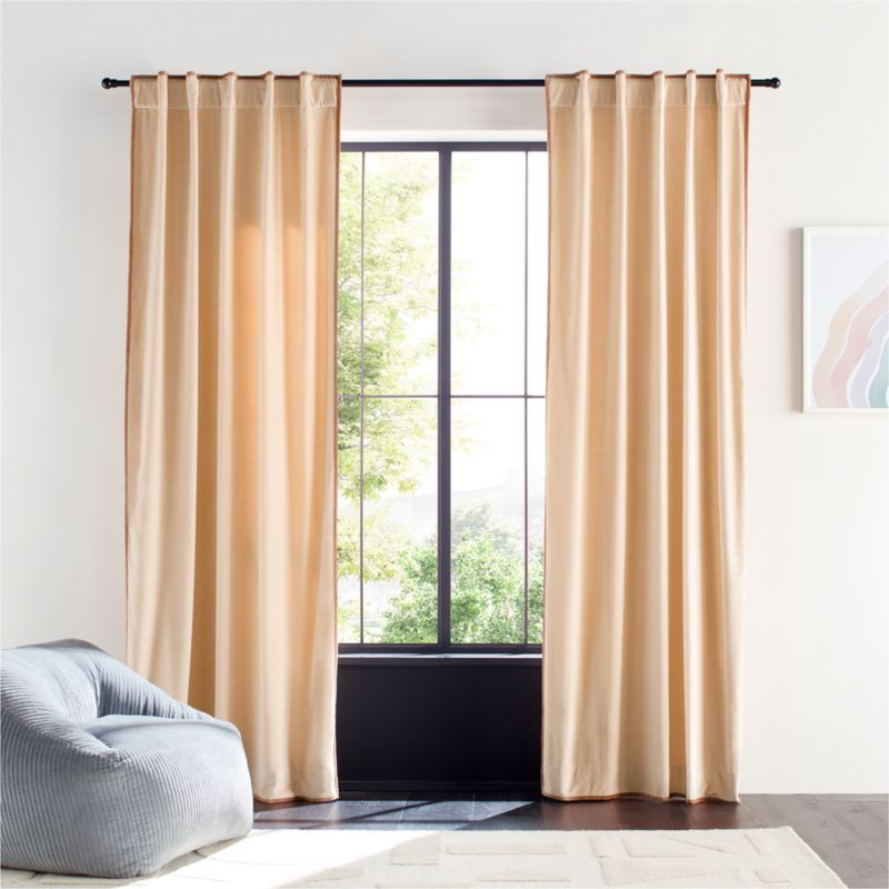 Elegant Pink Organic Cotton Velvet Light Blocking Window Curtain Panel 44"x63" added by Spoak Member