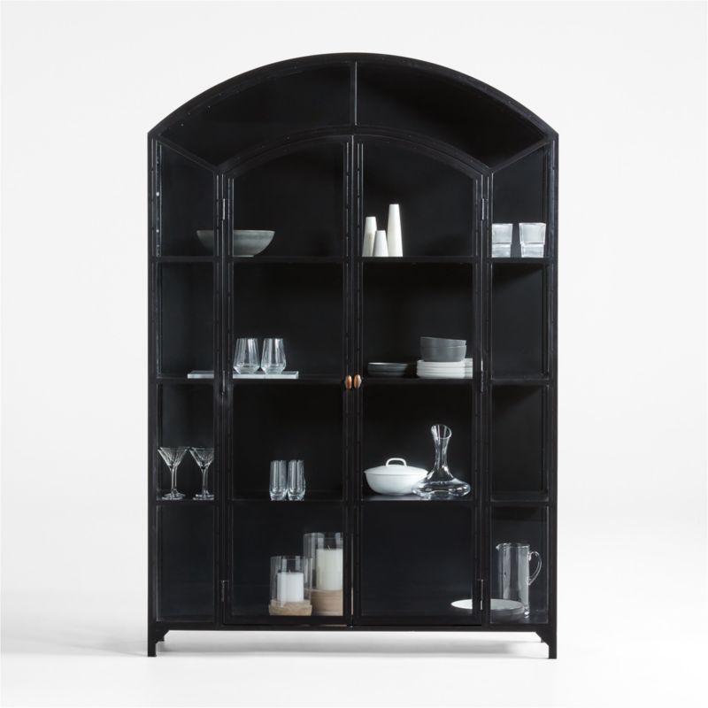 Ventana 60" Wide Black Glass and Metal Storage Display Cabinet added by Spoak Member