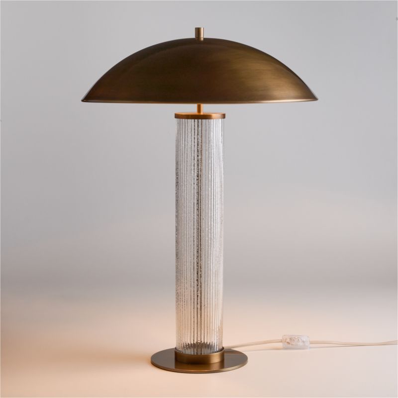 Vidro Glass Table Lamp with Brass Shade 27" added by Spoak Member
