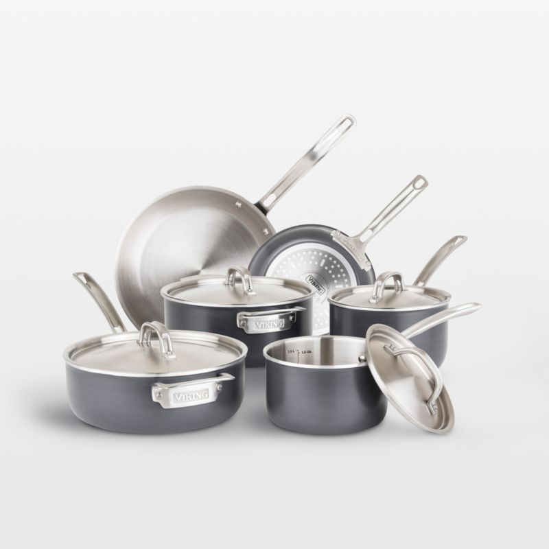 Viking ® 5-Ply Hard-Anodized 10-Piece Cookware Set with Stainless Steel Interiors added by Spoak Member