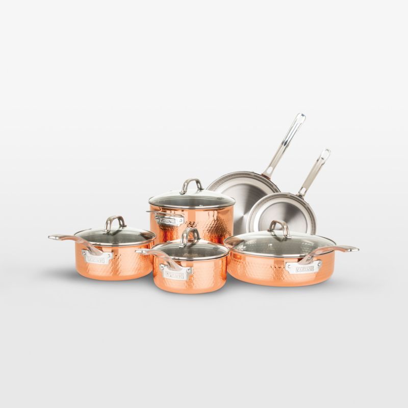 Viking ® Copper Hammered 10-Piece Cookware Set added by Spoak Member
