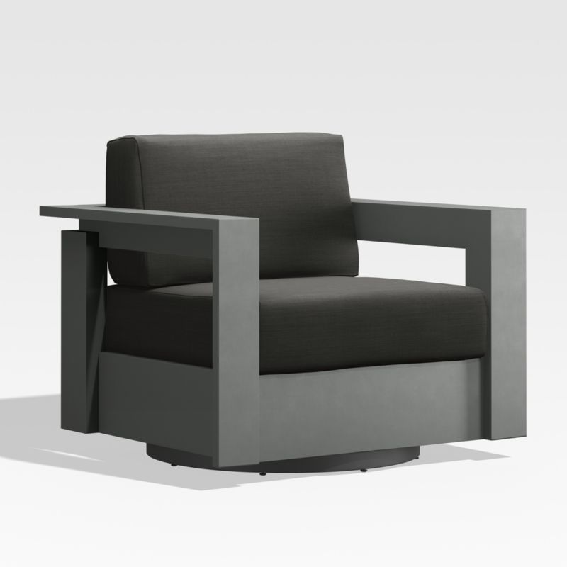 Walker Metal Outdoor Swivel Lounge Chair with Cast Charcoal Grey Sunbrella ® Cushions added by Spoak Member