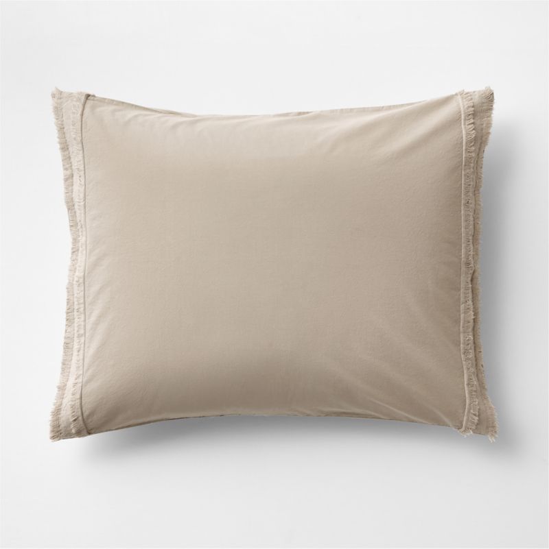 Favorite Washed Organic Cotton Sand Beige Eyelash Standard Bed Pillow Sham added by Spoak Member