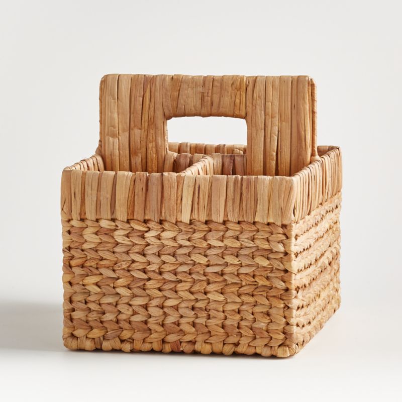 Natural Woven Wicker 3-Compartment Diaper Caddy with Handles added by Spoak Member