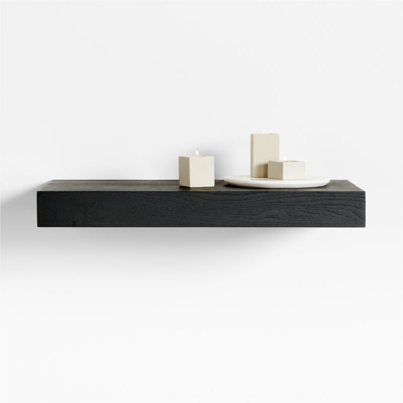 Black Elm Wood Floating Shelf 24" added by Spoak Member
