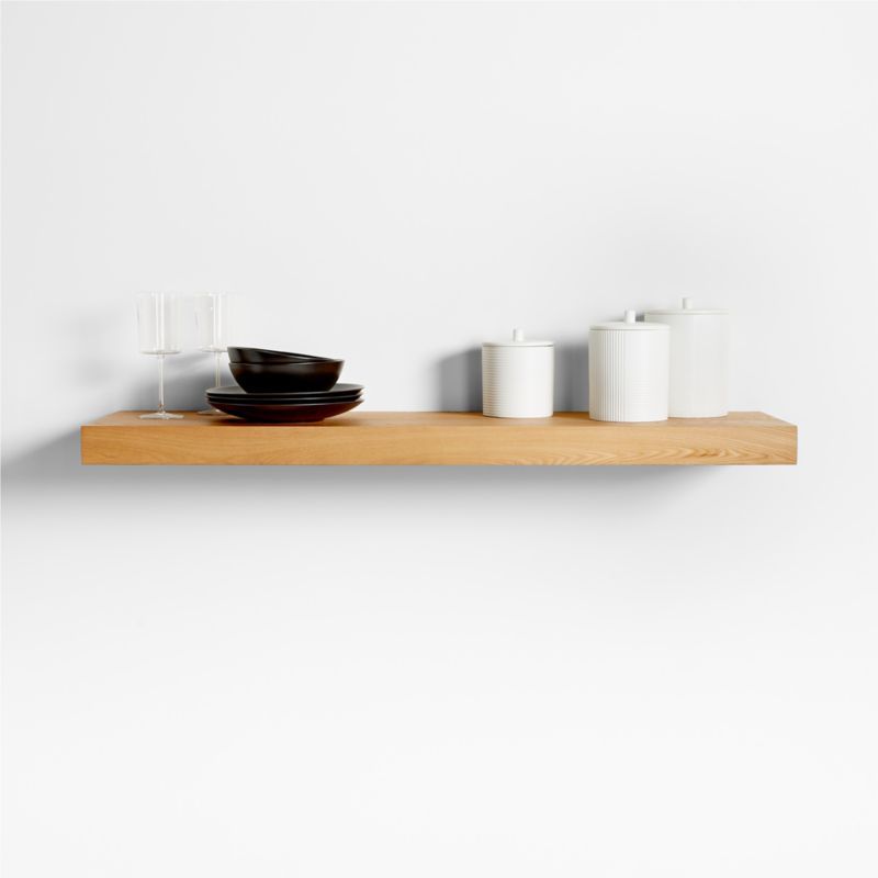Natural Elm Wood Floating Shelf 48" added by Spoak Member