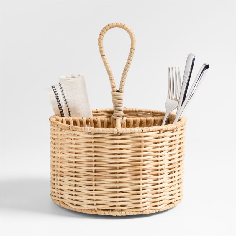 Woven Fiber 8" Flatware Caddy with Handle added by Spoak Member