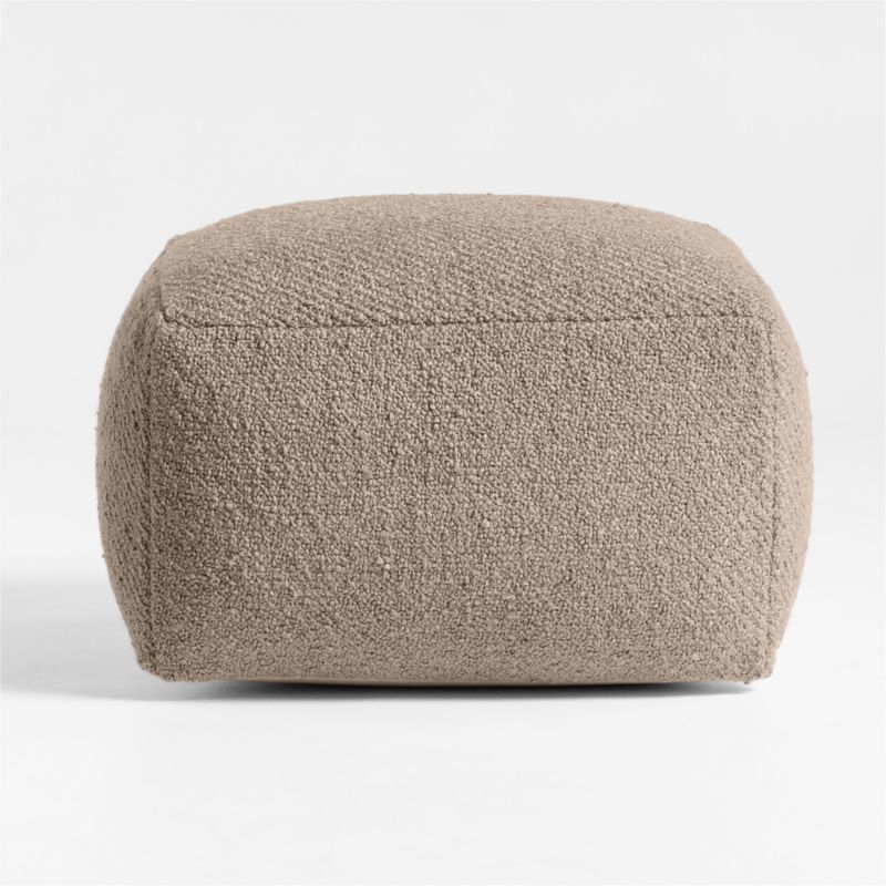 Woven Solid Sand Beige Performance 22"x22" Pouf Ottoman added by Spoak Member