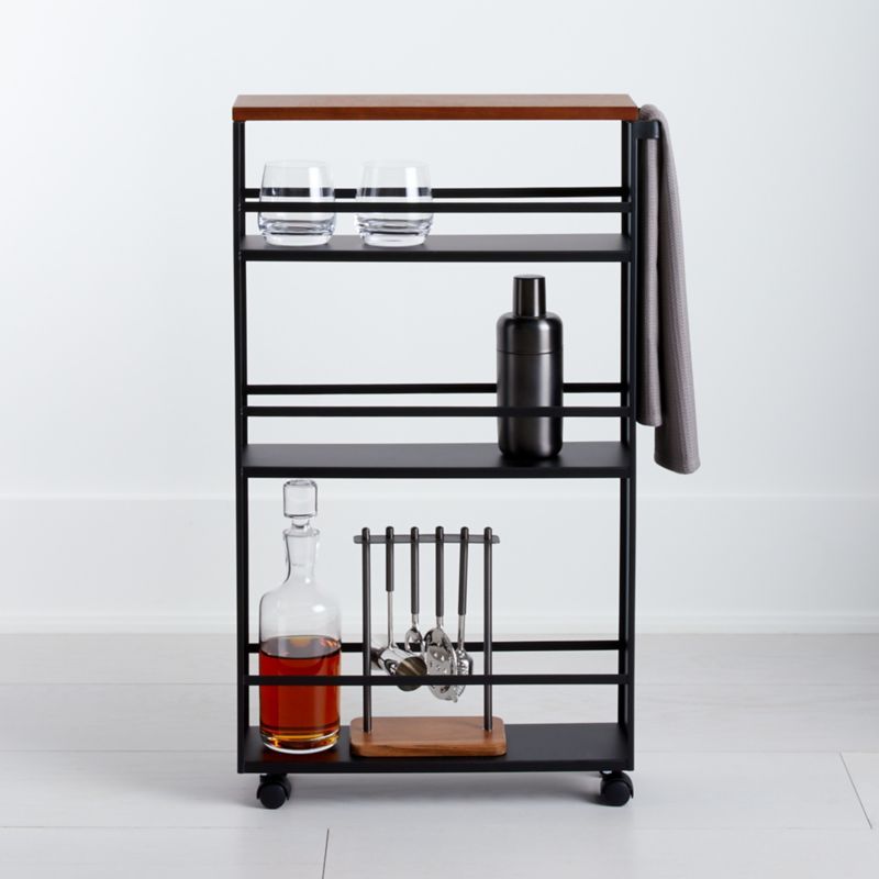 Yamazaki Tower Black Rolling Slim Storage Cart With Handle added by Spoak Member