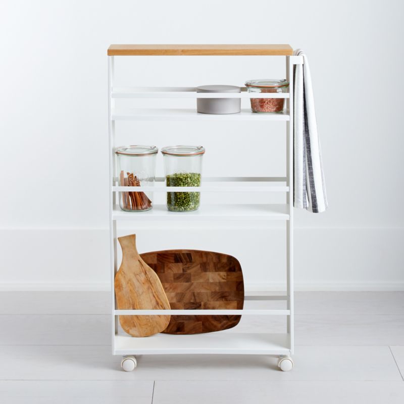 Yamazaki Tower White Rolling Slim Storage Cart With Handle added by Spoak Member