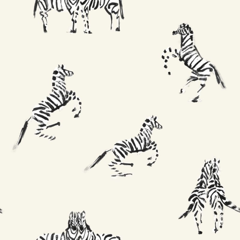 Tempaper Zebras In Love White Peel and Stick Wallpaper 8"x11" Swatch added by Spoak Member