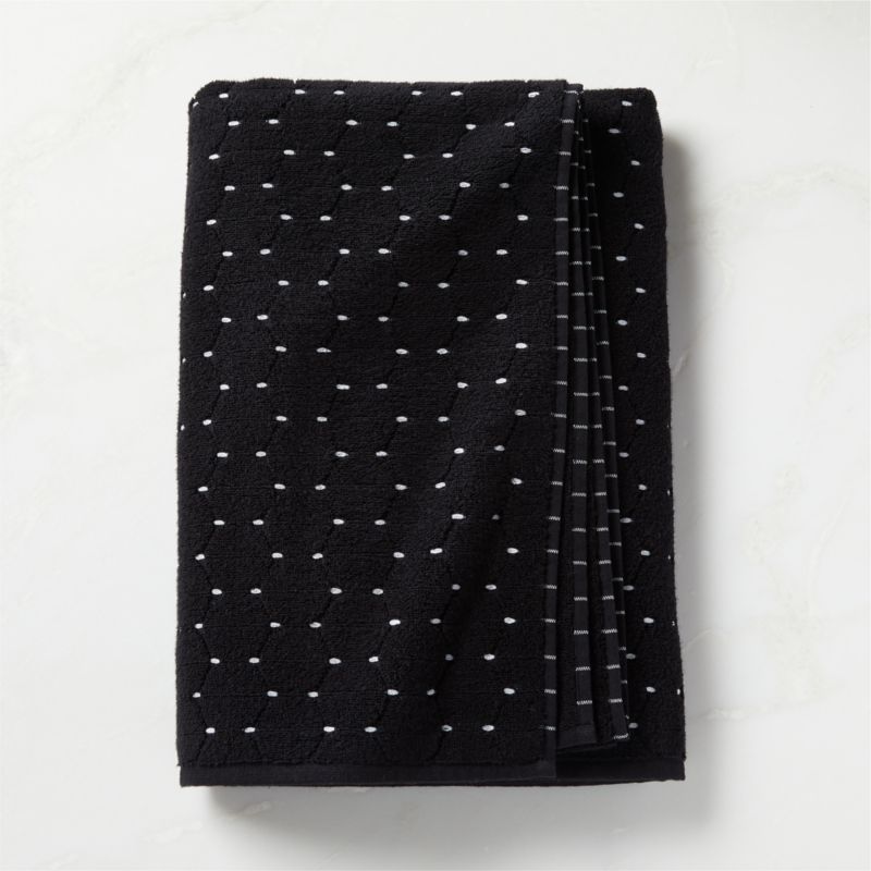 Abbie Organic Cotton Black and White Bath Sheet + Reviews | CB2 added by Spoak Member