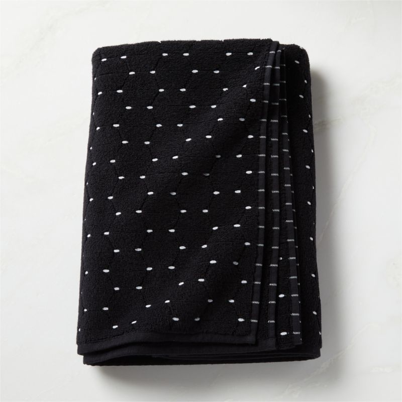 Abbie Organic Cotton Black and White Bath Towel + Reviews | CB2 added by Spoak Member