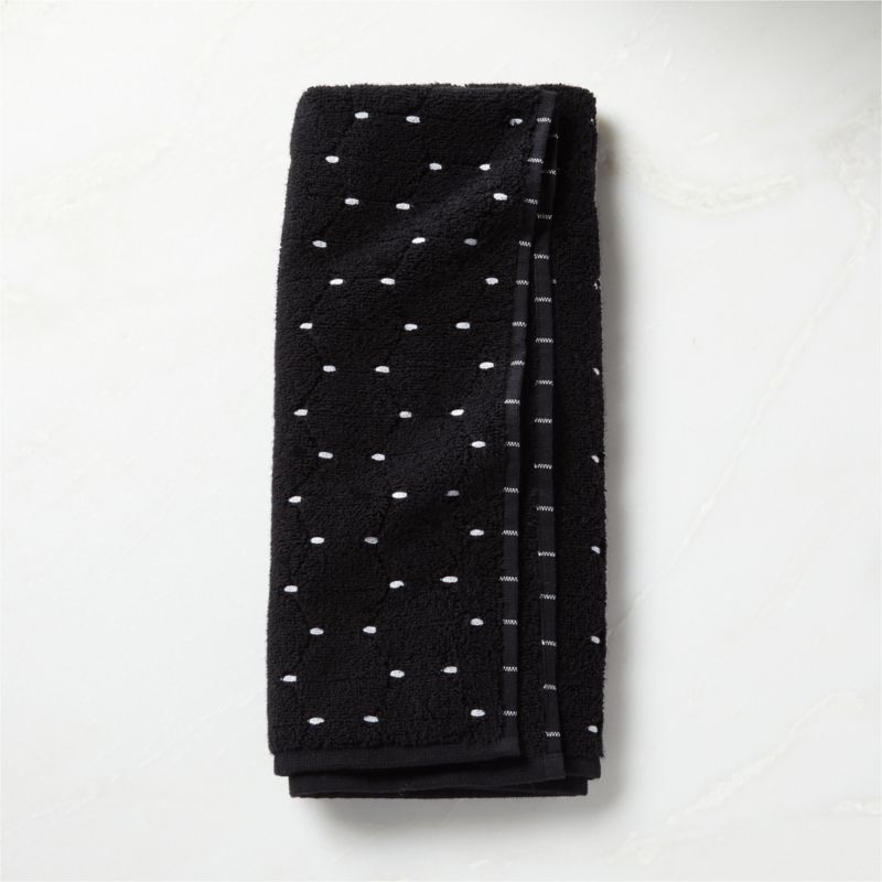 Abbie Organic Cotton Black and White Hand Towel + Reviews | CB2 added by Spoak Member