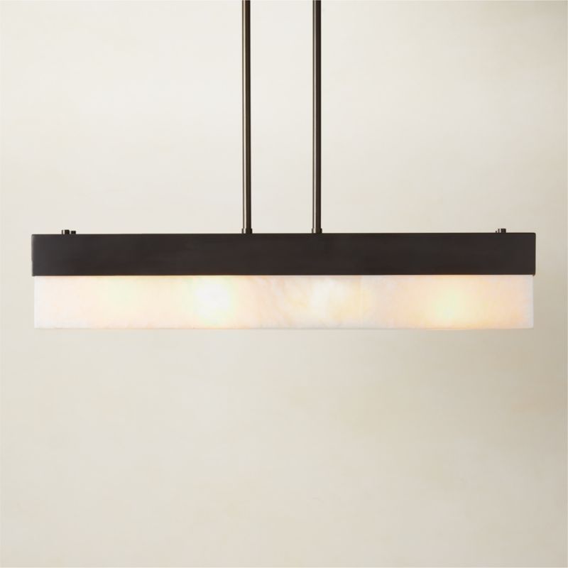 Align Blackened Stainless Steel and Alabaster Pendant Light + Reviews | CB2 added by Spoak Member