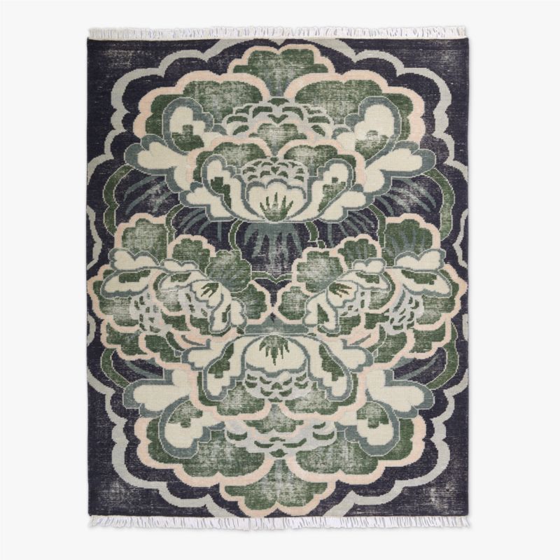 Allure Hand-Knotted Green Floral Wool Area Rug 8'x10' + Reviews | CB2 added by Spoak Member