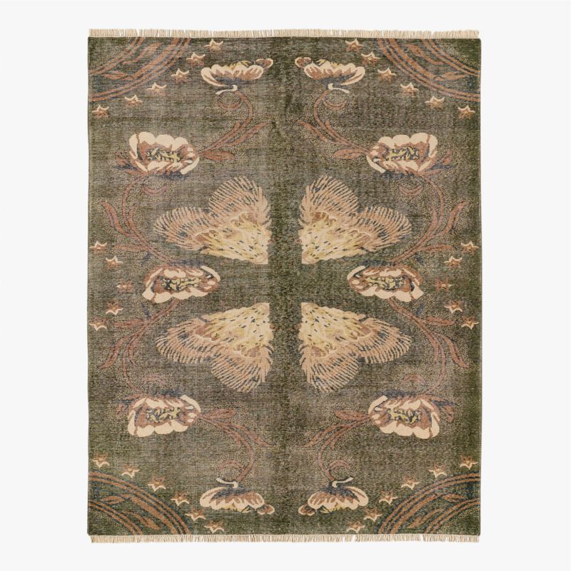 Ardito Hand-Knotted Green New Zealand Wool Area Rug 10'X14' + Reviews | CB2 added by Spoak Member
