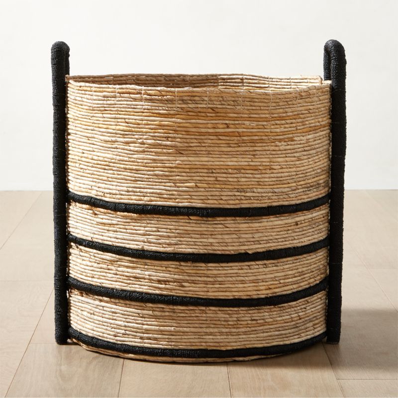 Aminah Woven Storage Basket with Black Handles + Reviews | CB2 added by Spoak Member