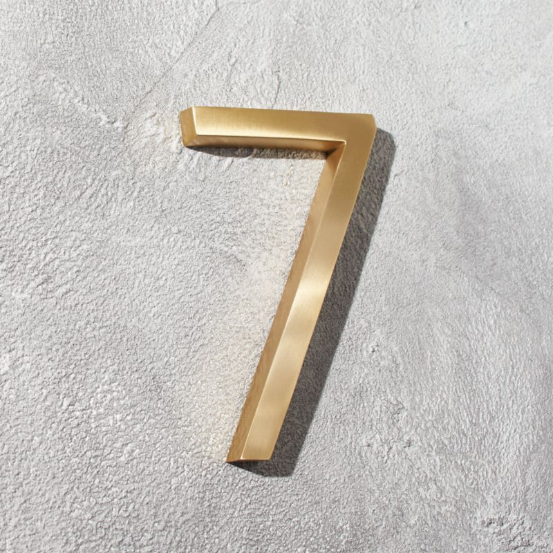 Aurele 6" Brushed Brass House Number 7 + Reviews | CB2 added by Spoak Member