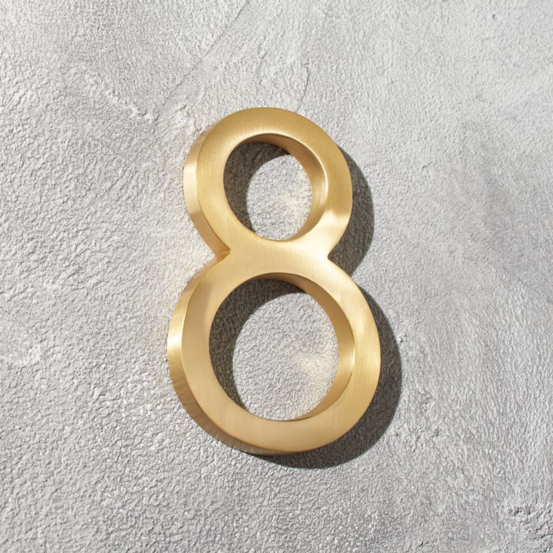 Aurele 6" Brushed Brass House Number 8 + Reviews | CB2 added by Spoak Member