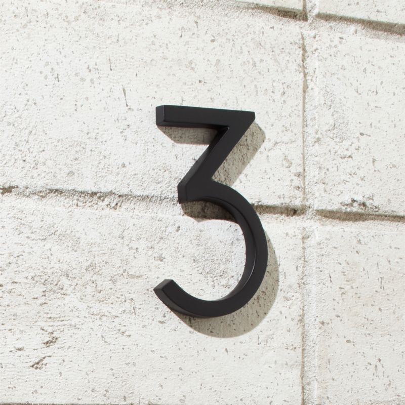 Aurele 4" Matte Black House Number 3 + Reviews | CB2 added by Spoak Member