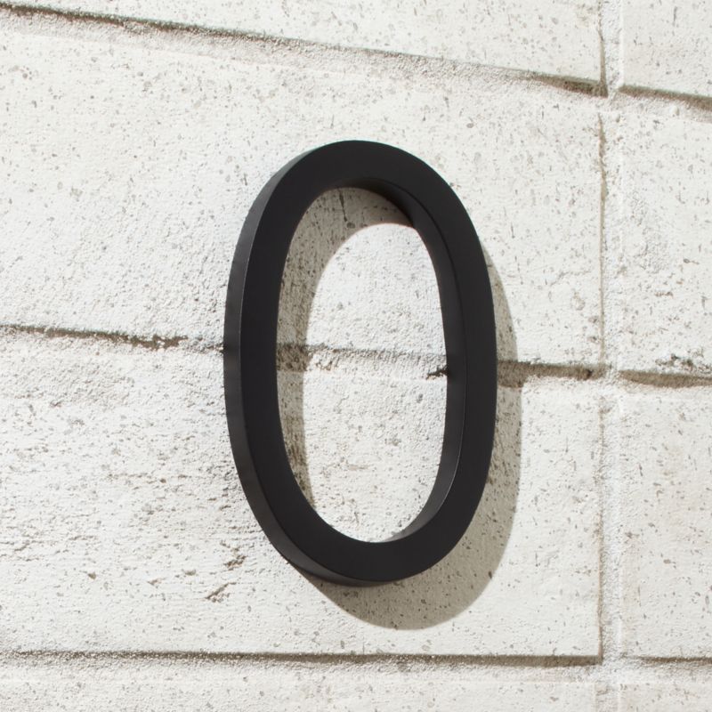 Aurele 6" Matte Black House Number 0 + Reviews | CB2 added by Spoak Member