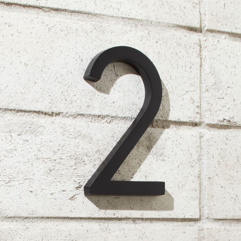 Aurele 6" Matte Black House Number 2 + Reviews | CB2 added by Spoak Member