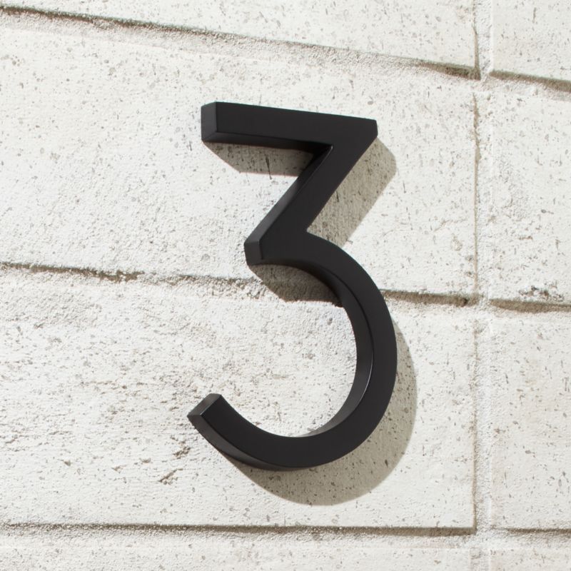 Aurele 6" Matte Black House Number 3 + Reviews | CB2 added by Spoak Member