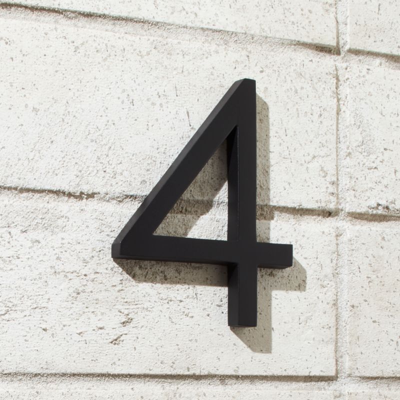 Aurele 6" Matte Black House Number 4 + Reviews | CB2 added by Spoak Member