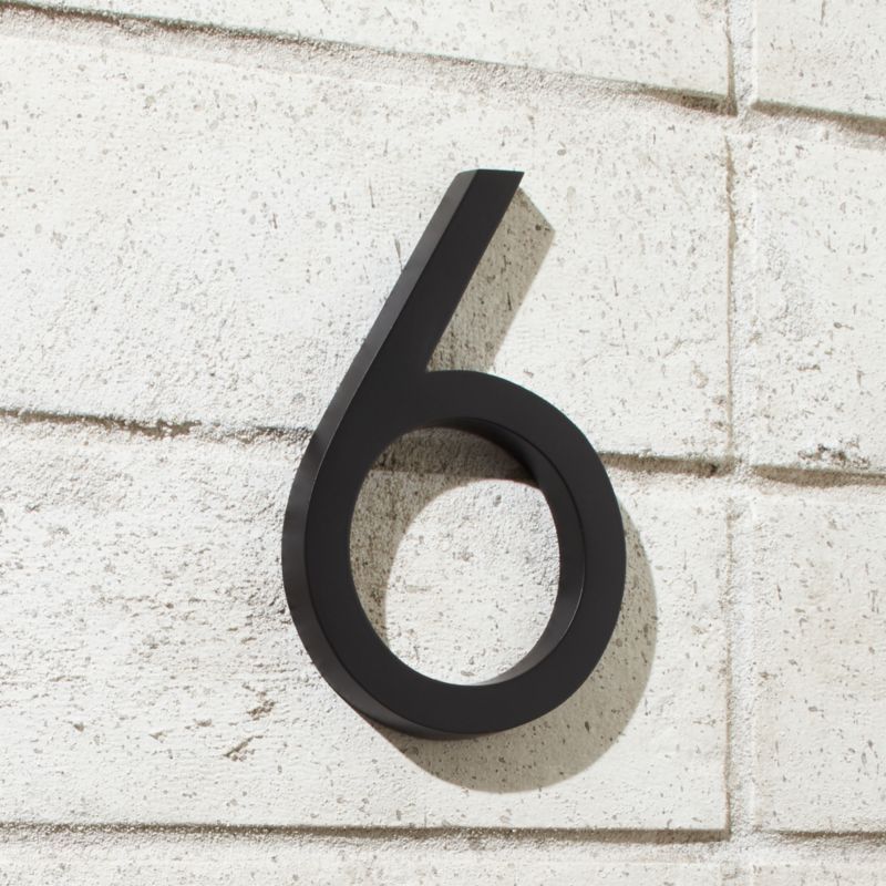 Aurele 6" Matte Black House Number 6 + Reviews | CB2 added by Spoak Member