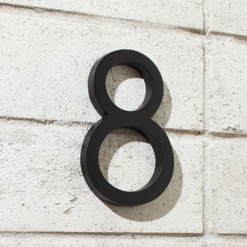 Aurele 6" Matte Black House Number 8 + Reviews | CB2 added by Spoak Member