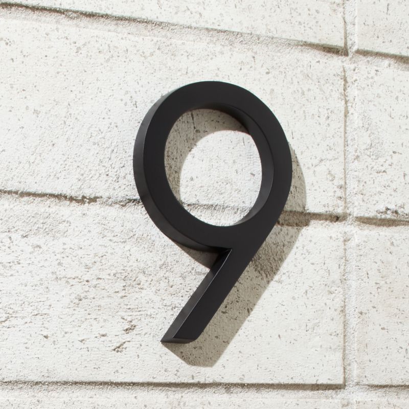 Aurele 6" Matte Black House Number 9 + Reviews | CB2 added by Spoak Member